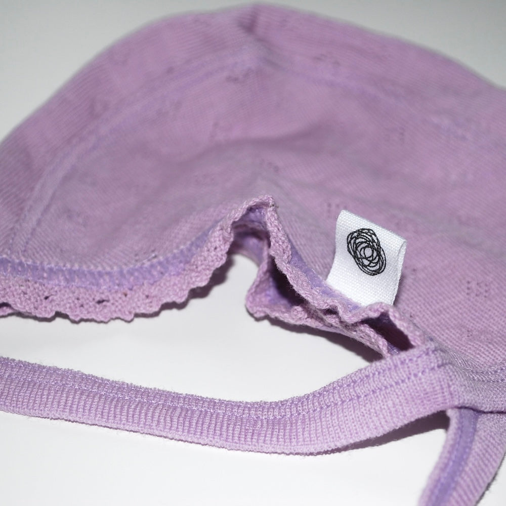 Lille Barn Baby pointelle mössa - Lavender Frost