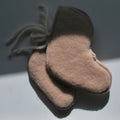 Lille Barn - Baby Nyfödd merinoull fleece socka - Beige
